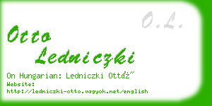otto ledniczki business card